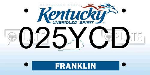 025YCD Kentucky License Plate
