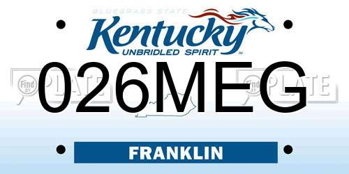 026MEG Kentucky License Plate