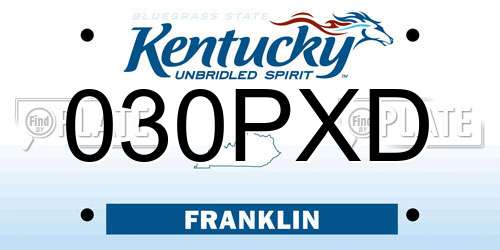 030PXD Kentucky License Plate