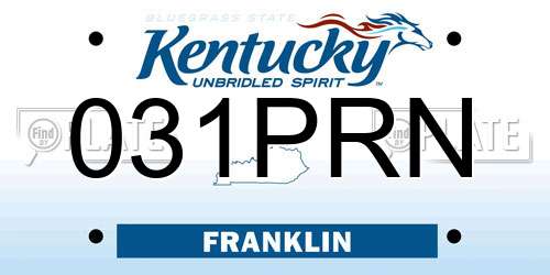 031PRN Kentucky License Plate