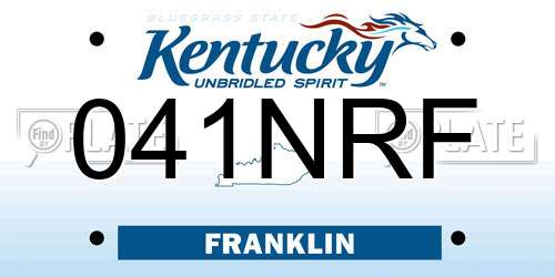 041NRF Kentucky License Plate