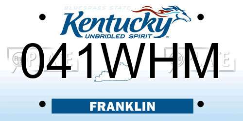 041WHM Kentucky License Plate