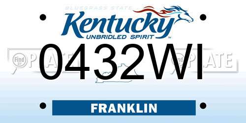 0432WI Kentucky License Plate