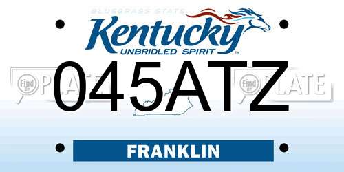 045ATZ Kentucky License Plate