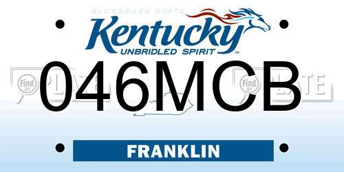 046MCB Kentucky License Plate