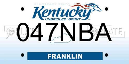 047NBA Kentucky License Plate