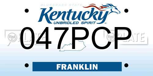 047PCP Kentucky License Plate