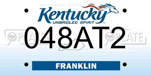 048AT2 Kentucky License Plate