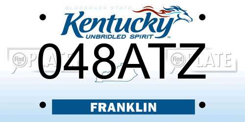 048ATZ Kentucky License Plate