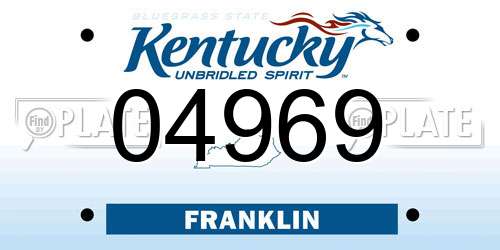 04969 Kentucky License Plate