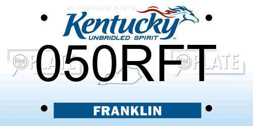 050RFT Kentucky License Plate