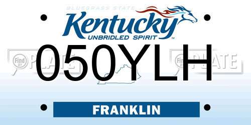050YLH Kentucky License Plate