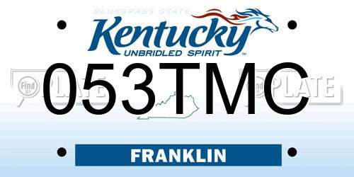 053TMC Kentucky License Plate
