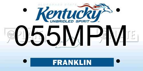 055MPM Kentucky License Plate