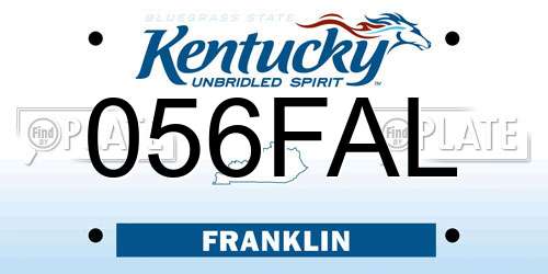 056FAL Kentucky License Plate