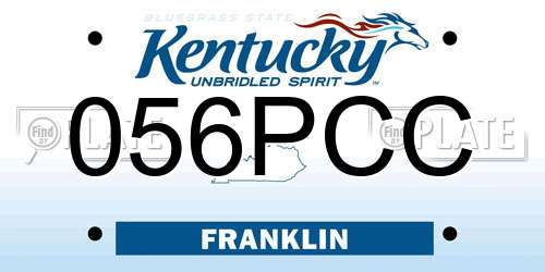 056PCC Kentucky License Plate