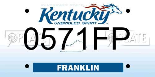 0571FP Kentucky License Plate