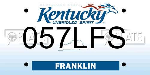057LFS Kentucky License Plate