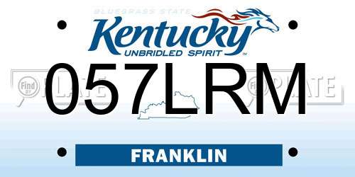 057LRM Kentucky License Plate