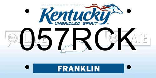 057RCK Kentucky License Plate
