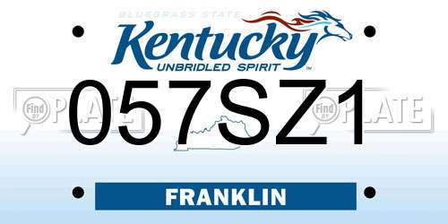 057SZ1 Kentucky License Plate