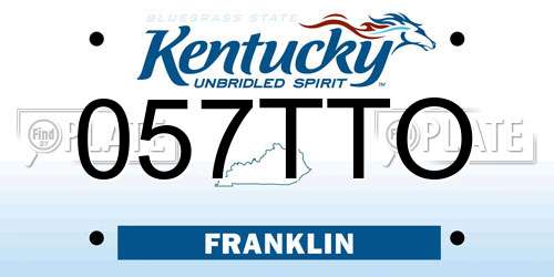057TTO Kentucky License Plate