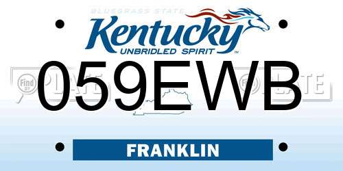 059EWB Kentucky License Plate