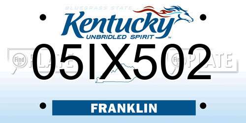 05IX502 Kentucky License Plate