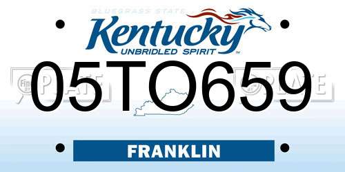 05TO659 Kentucky License Plate