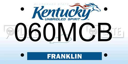 060MCB Kentucky License Plate