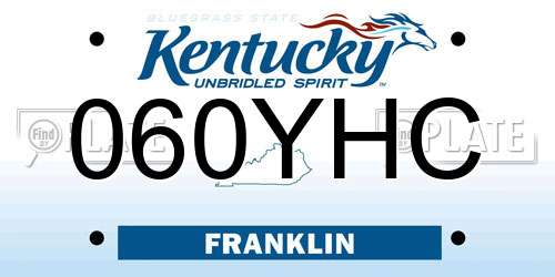 060YHC Kentucky License Plate