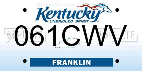 061CWV Kentucky License Plate