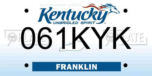 061KYK Kentucky License Plate
