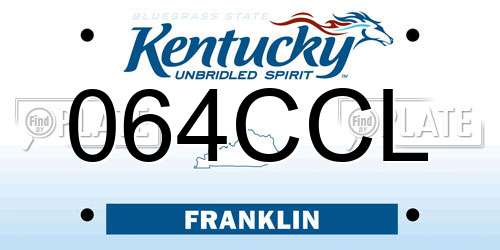064CCL Kentucky License Plate