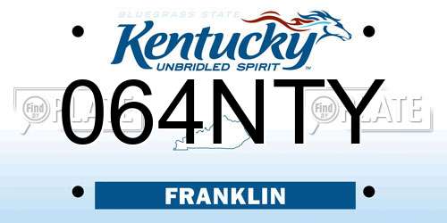 064NTY Kentucky License Plate