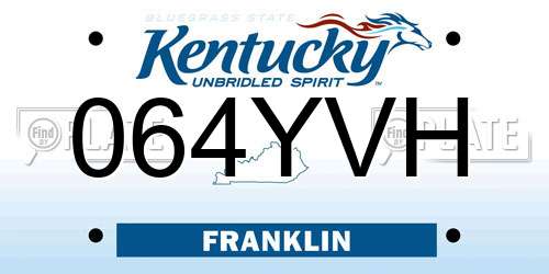 064YVH Kentucky License Plate