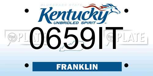 0659IT Kentucky License Plate