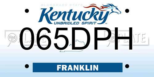 065DPH Kentucky License Plate