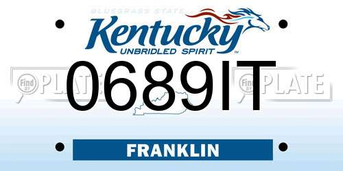 0689IT Kentucky License Plate