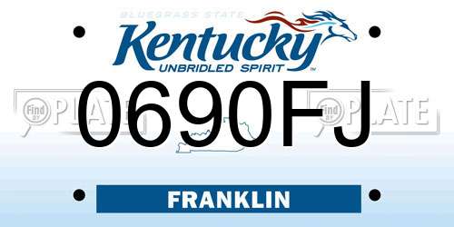 0690FJ Kentucky License Plate