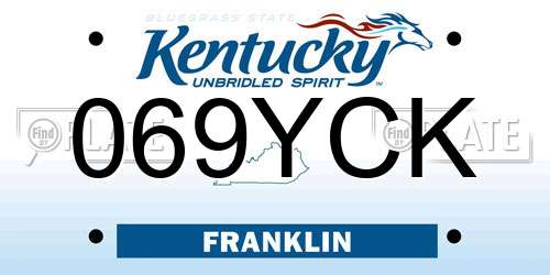 069YCK Kentucky License Plate