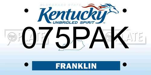 075PAK Kentucky License Plate
