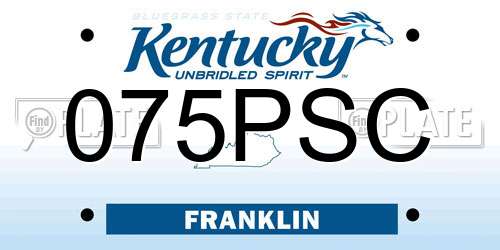 075PSC Kentucky License Plate