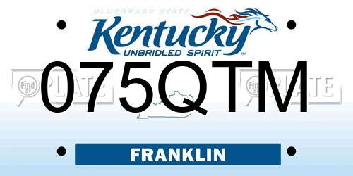 075QTM Kentucky License Plate