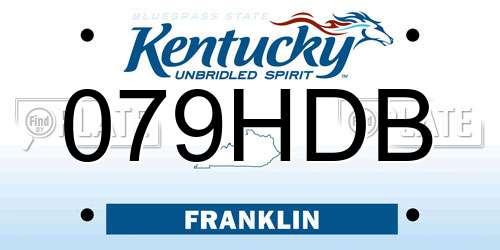 079HDB Kentucky License Plate