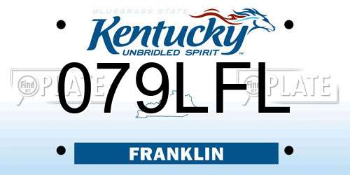 079LFL Kentucky License Plate
