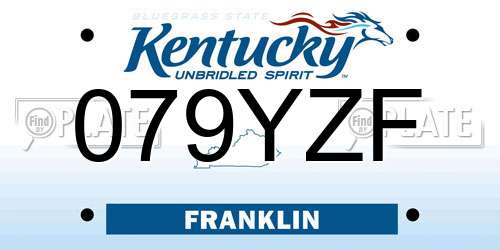 079YZF Kentucky License Plate