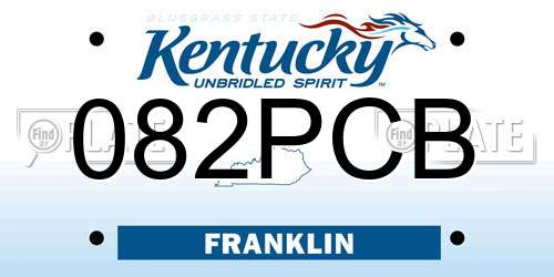 082PCB Kentucky License Plate
