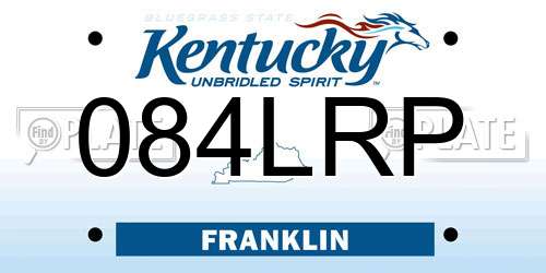 084LRP Kentucky License Plate