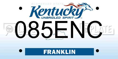 085ENC Kentucky License Plate